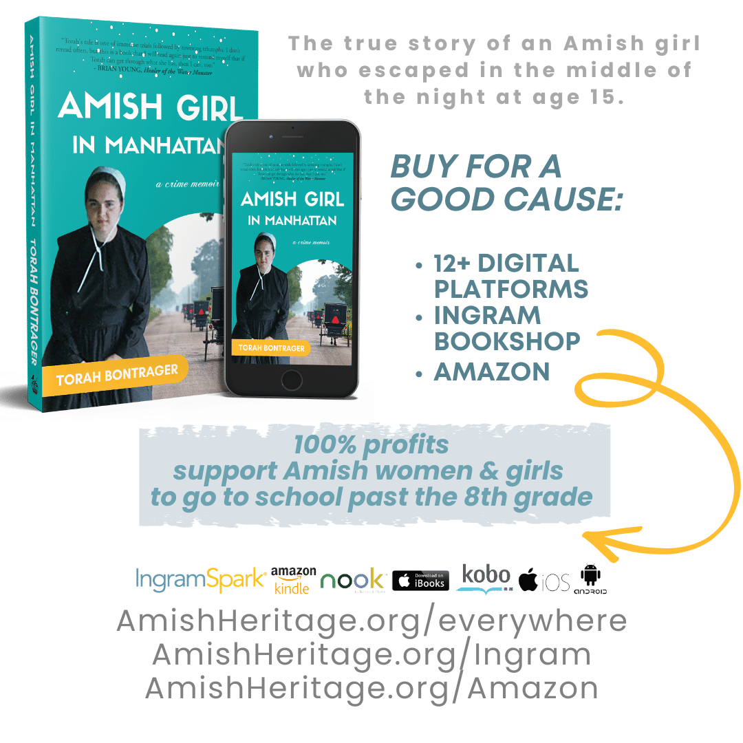 NEWSLETTER-SUCCESS-amish-girl-in-manhattan-book-memoir-torah-bontrager-profits-benefit-women-girls-education-past-8th-grade-trans